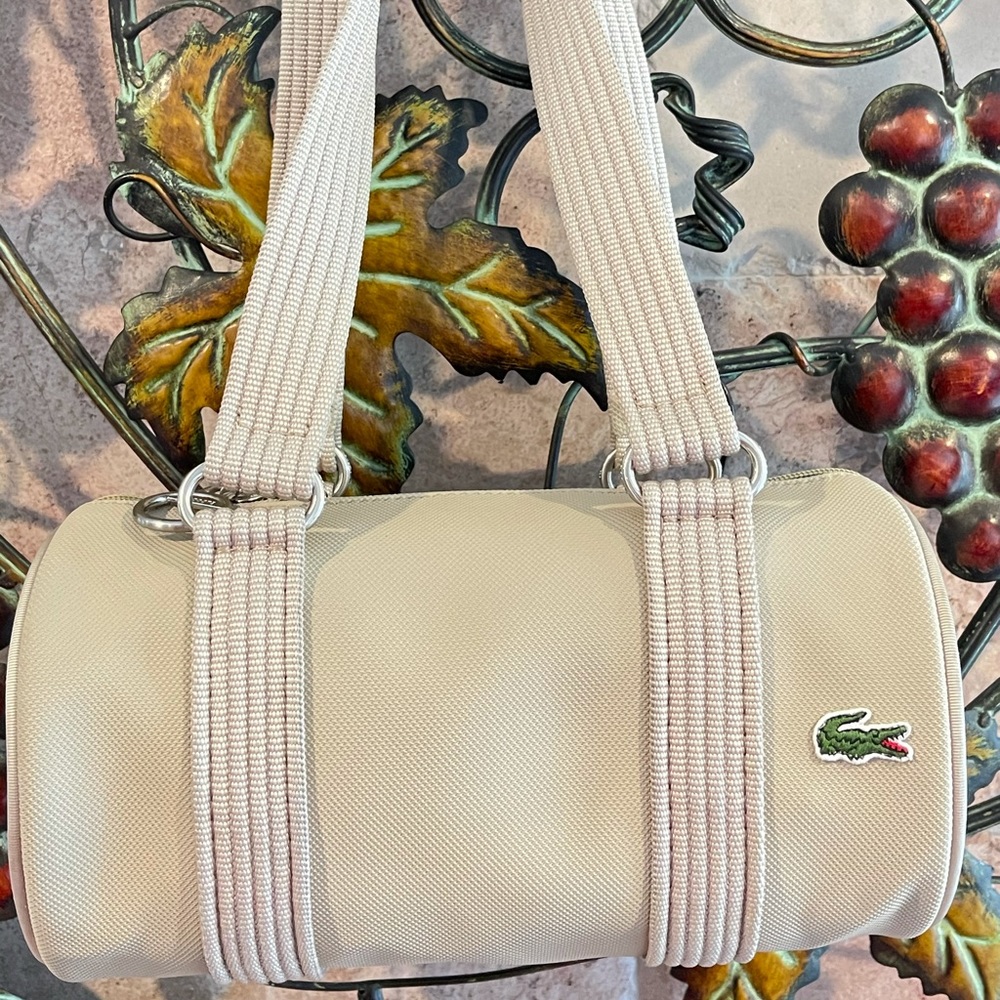 LACOSTE Summer Sand Roll Bag Khaki Bag NWOT